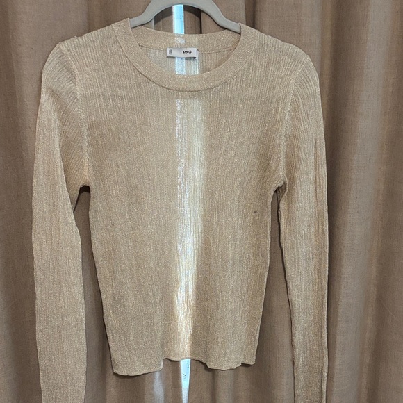 Mango Tops - Mango Beige Long Sleeve Top